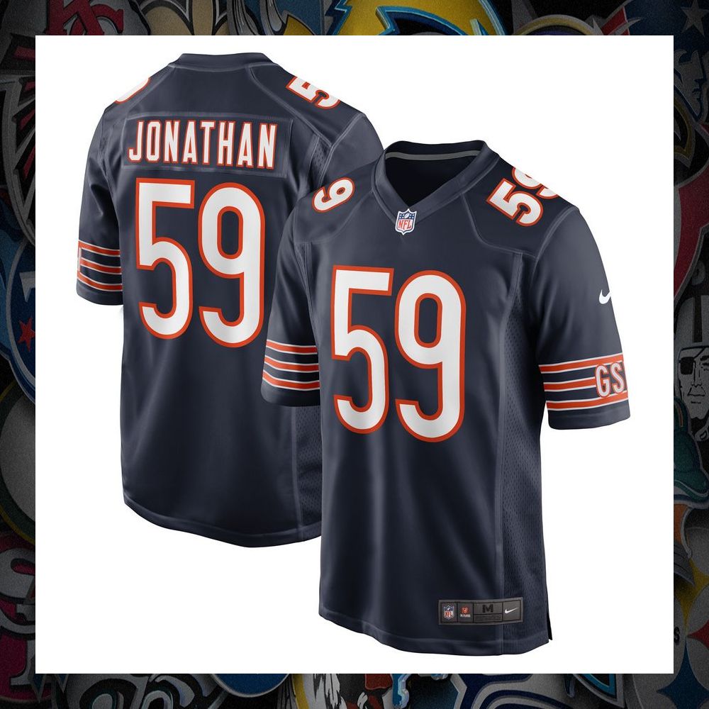 kingsley jonathan chicago bears navy football jersey 1 709