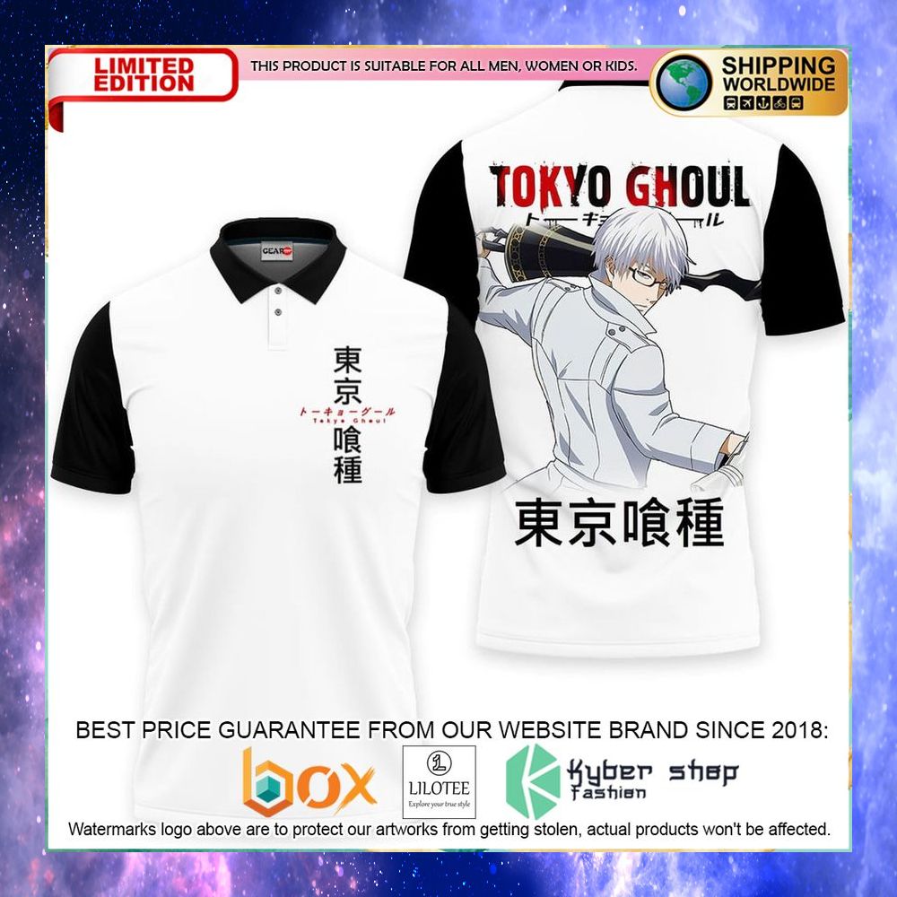 kishou arima tokyo ghoul anime polo shirt 1 837