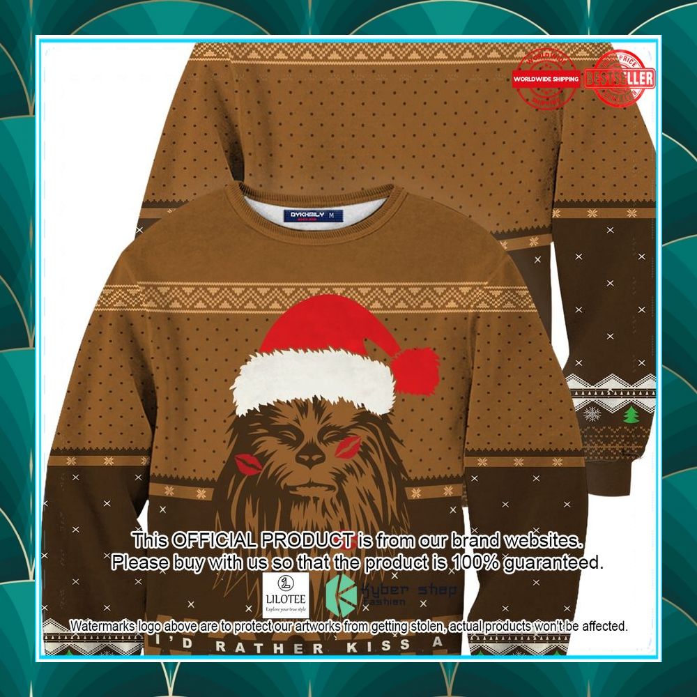kiss a wookiee ugly sweater 1 363