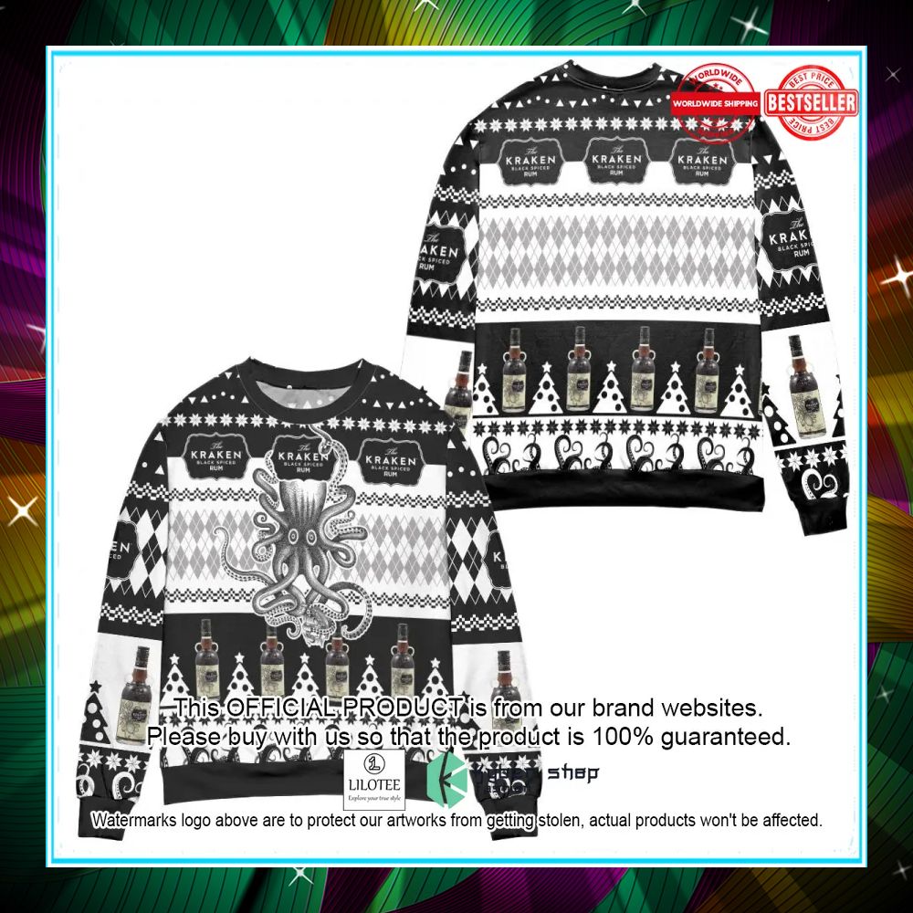 kraken rum black ugly christmas sweater 1 667