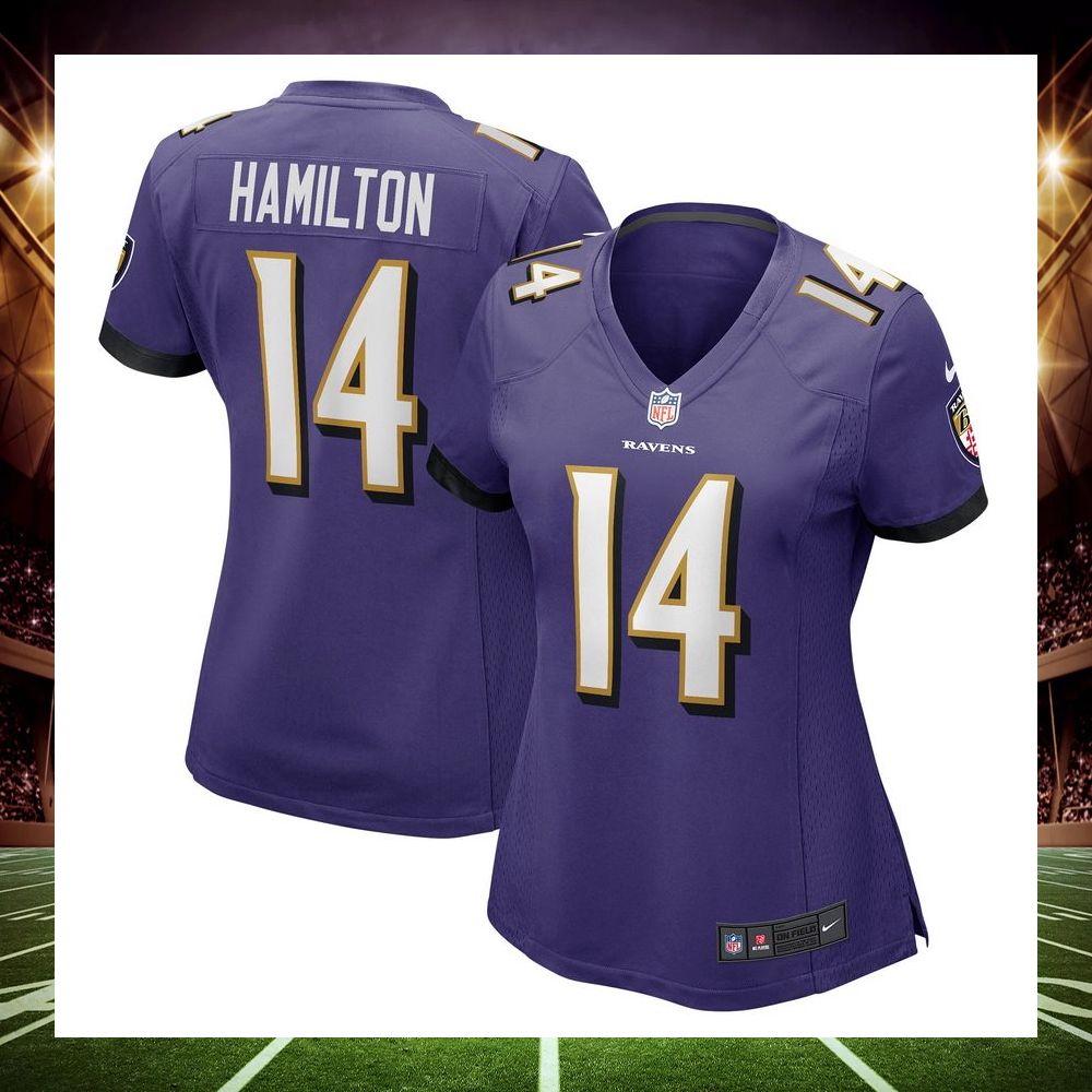 kyle hamilton baltimore ravens purple football jersey 1 683