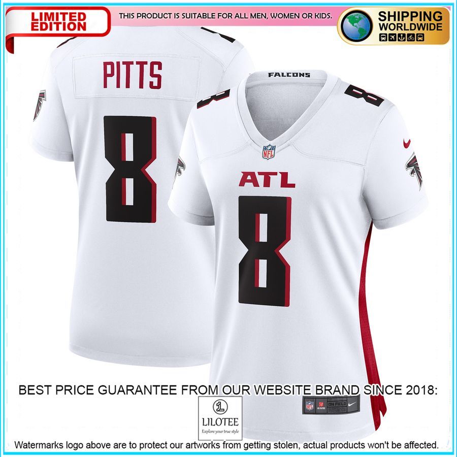 kyle pitts atlanta falcons womens white football jersey 1 167