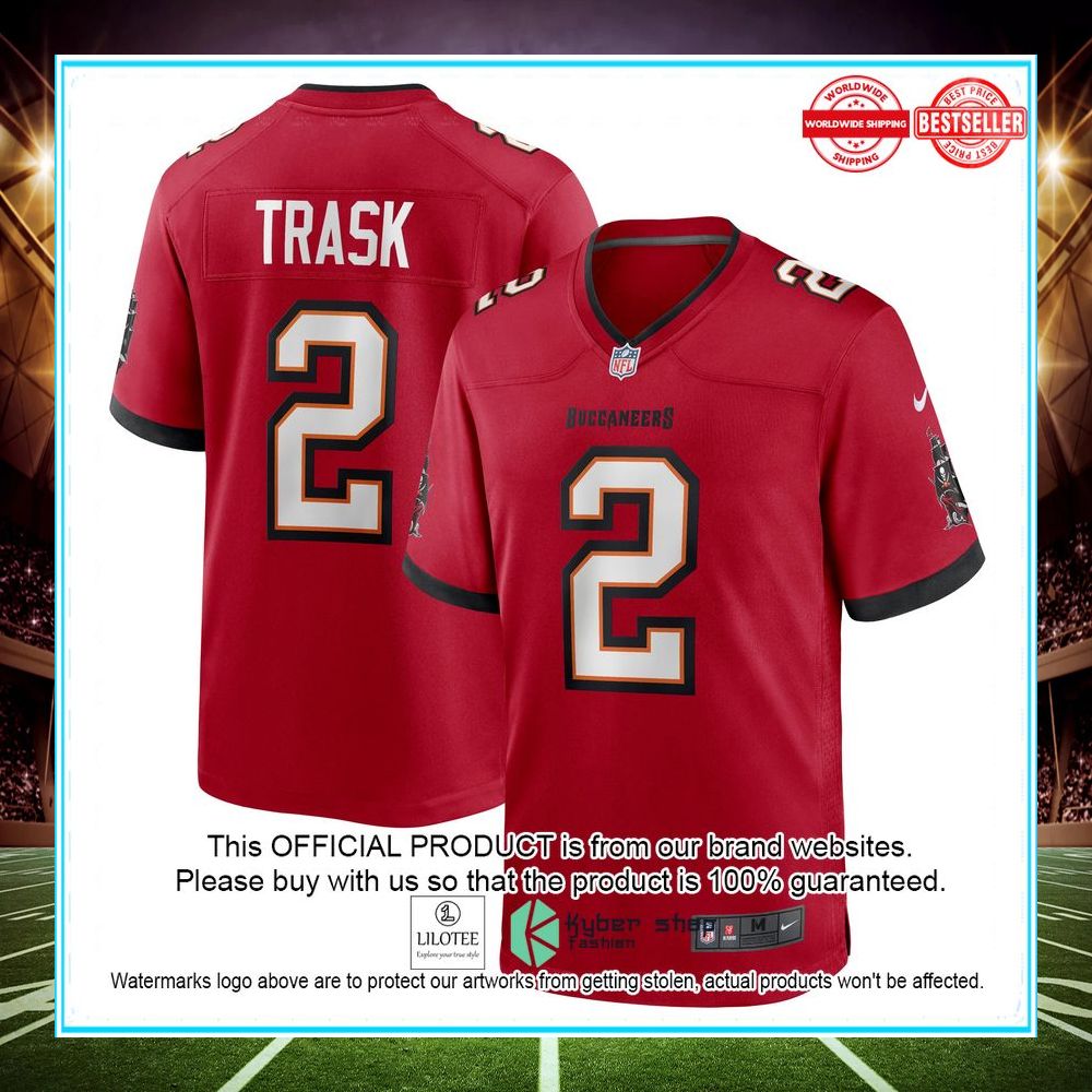 kyle trask tampa bay buccaneers nike game player red football jersey 1 558