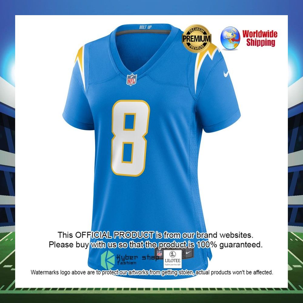 kyle van noy los angeles chargers nike womens player game powder blue football jersey 2 348