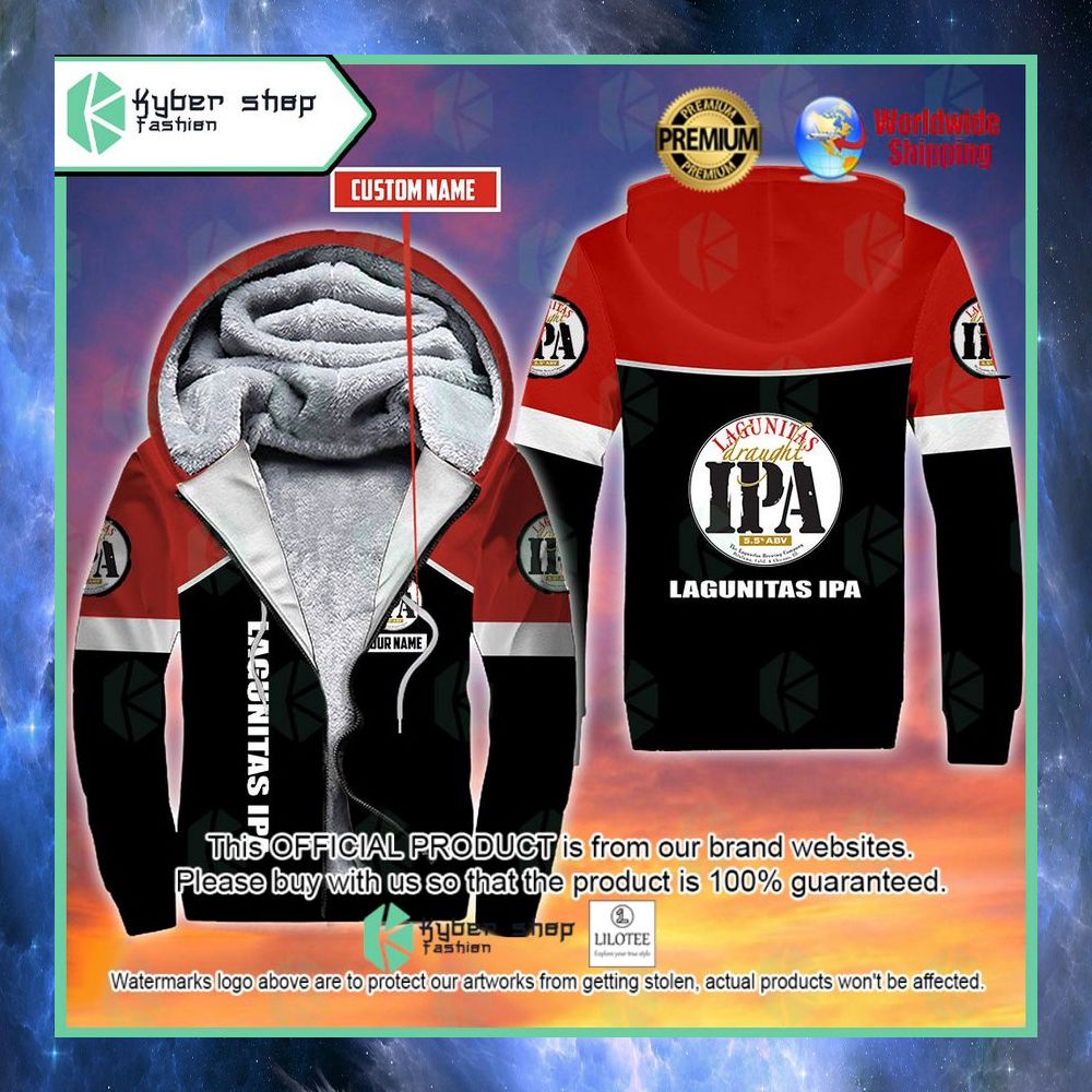 lagunitas ipa custom name 3d fleece hoodie 1 796