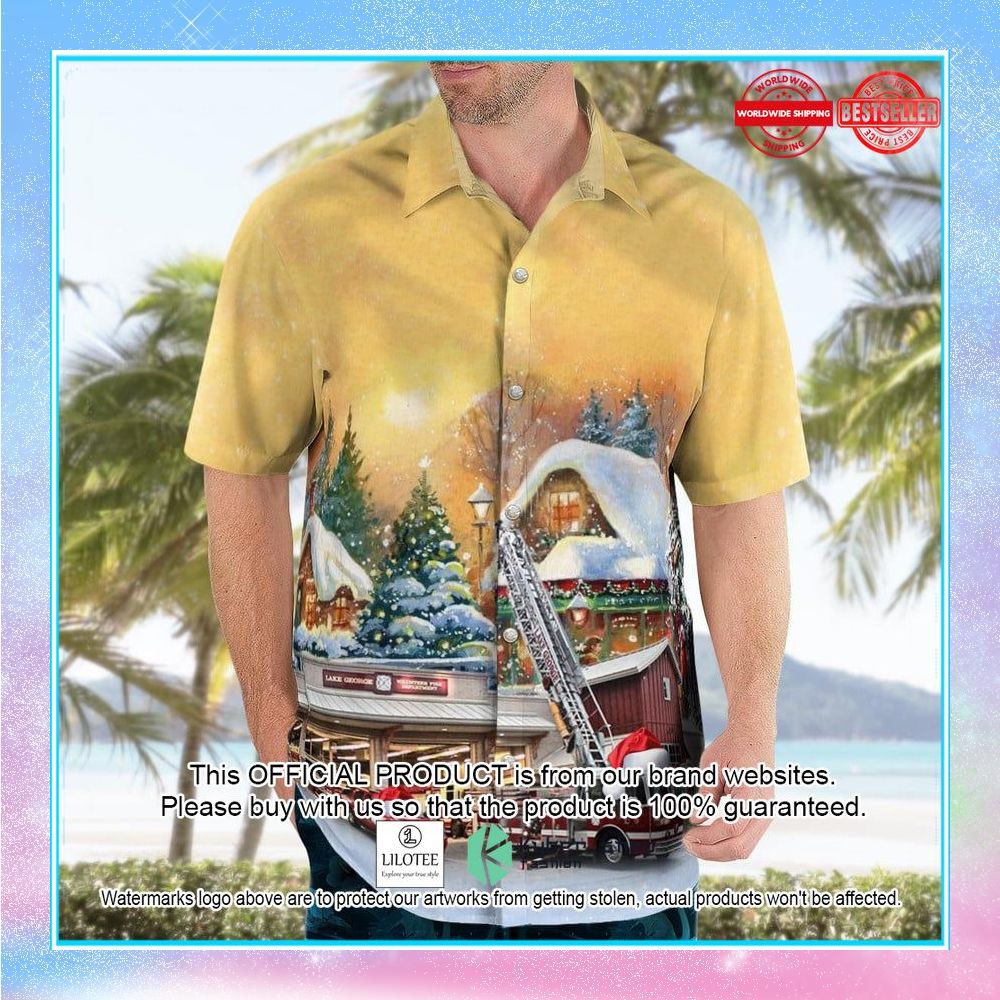 Lake George New York Lake George Volunteer Fire Department Christmas Hawaiian Shirt - LIMITED EDITION 3 lake george new york lake george volunteer fire department christmas hawaiian shirt 3 946
