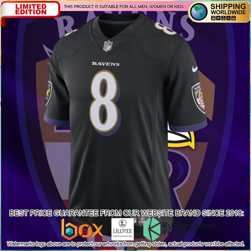 lamar jackson baltimore ravens nike speed machine limited black football jersey 2 576