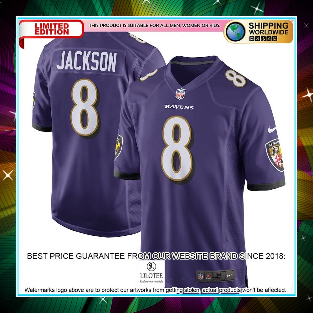 lamar jackson baltimore ravens player purple football jersey 1 977