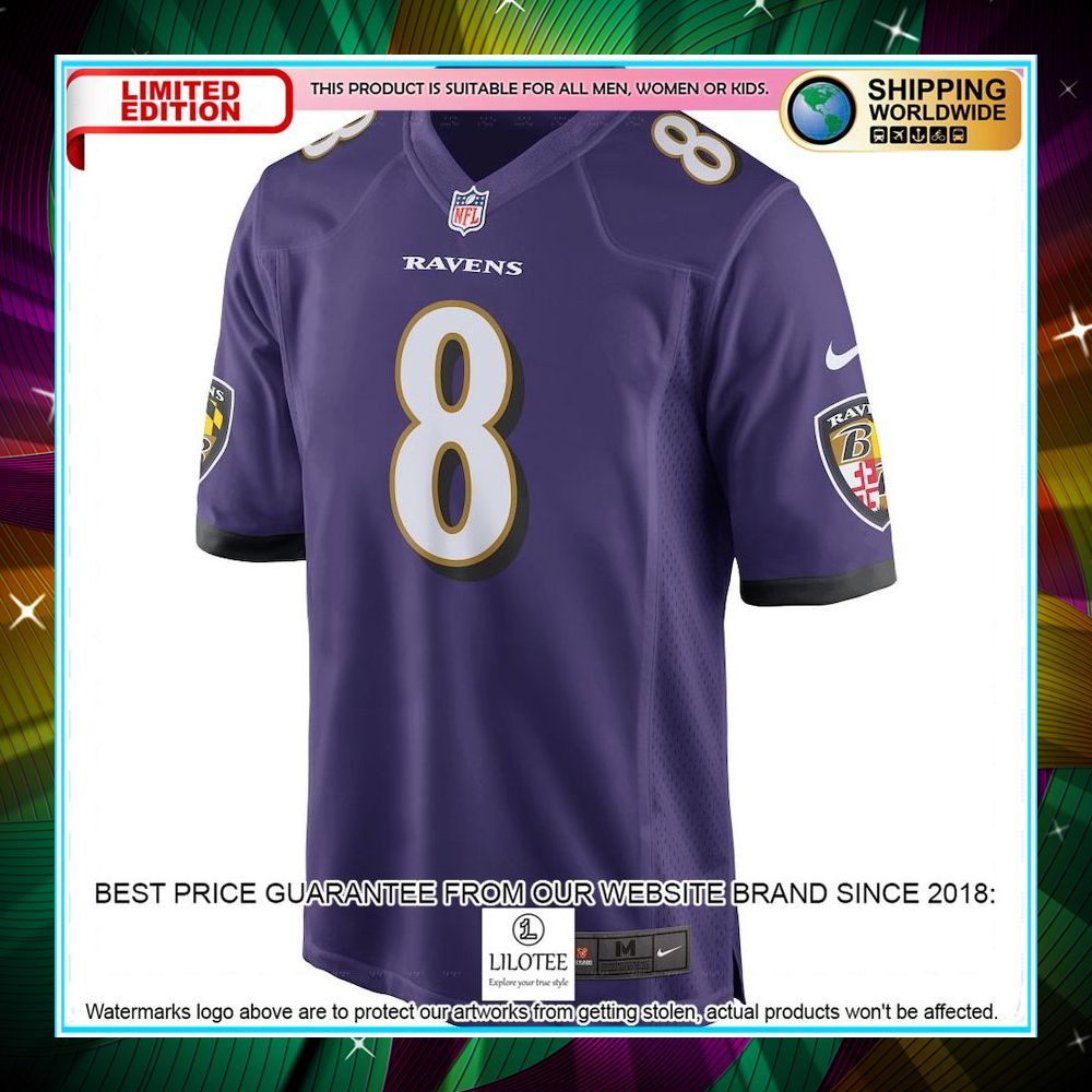 lamar jackson baltimore ravens player purple football jersey 2 215