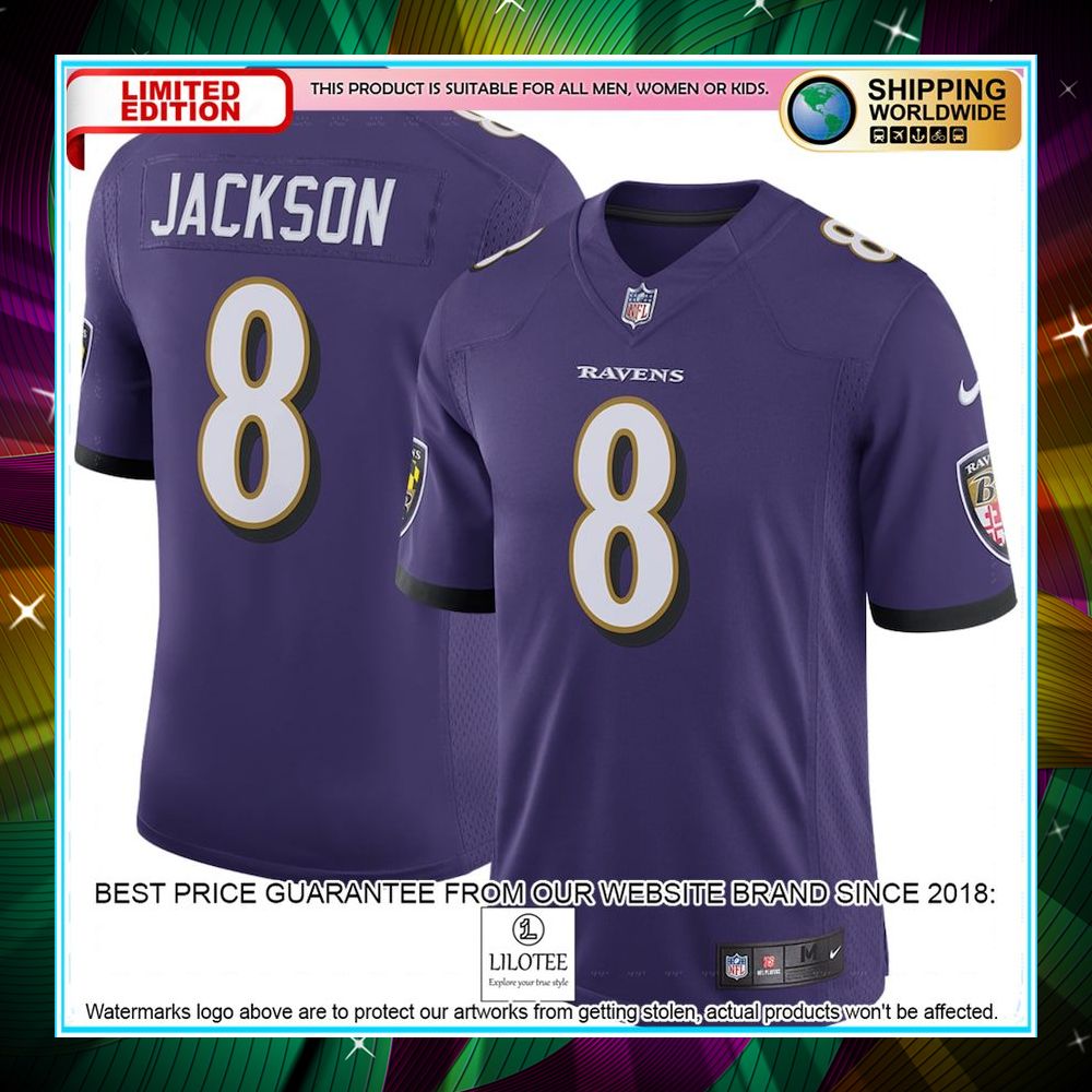 lamar jackson baltimore ravens speed machine purple football jersey 1 15