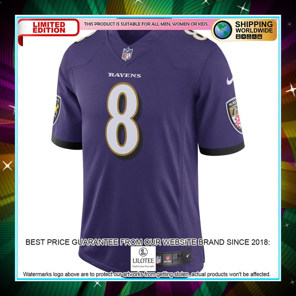 lamar jackson baltimore ravens speed machine purple football jersey 2 720