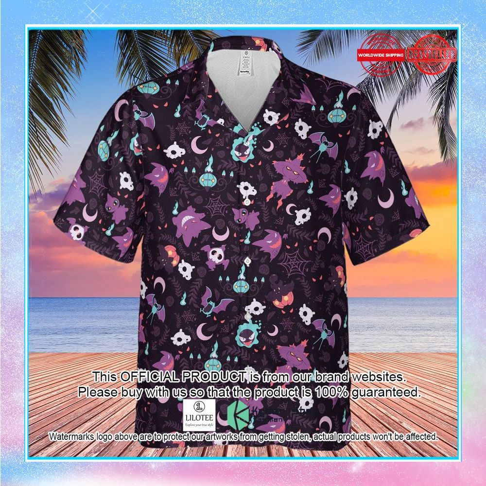lavender town pokemon pattern hawaiian shirt 2 134