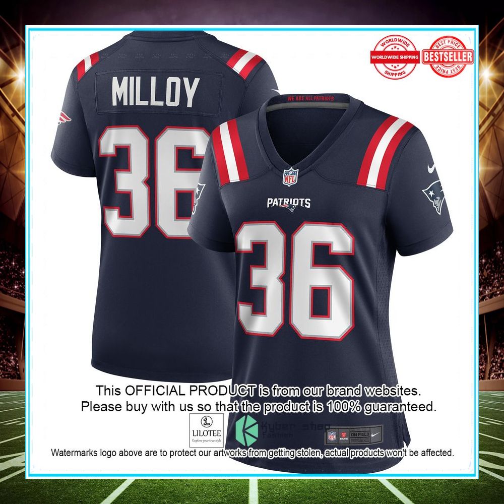 lawyer milloy new england patriots nike womens game retired player navy football jersey 1 283
