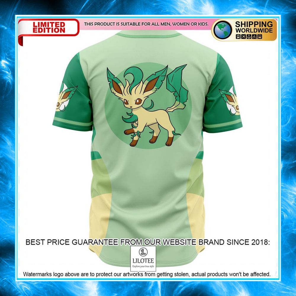 Leafeon Eeveelution Pokemon Baseball Jersey - LIMITED EDITION 6 leafeon eeveelution pokemon baseball jersey 3 39