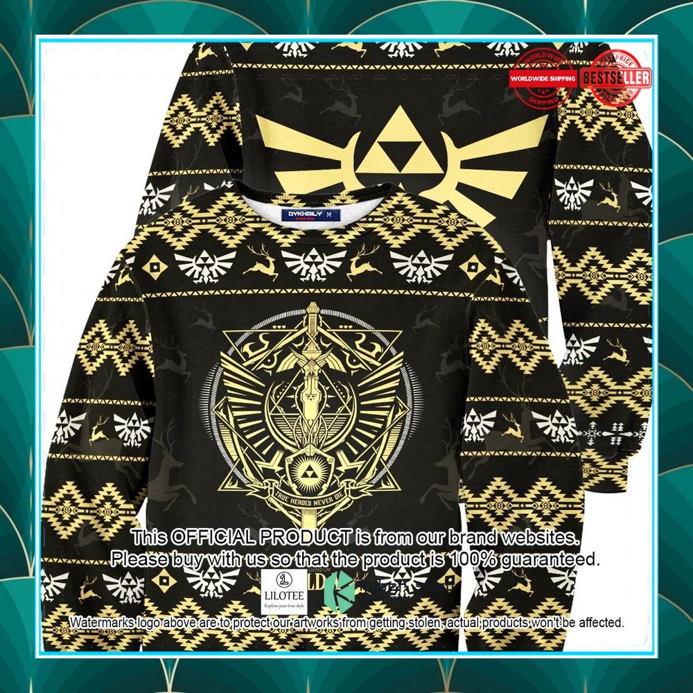 legend of zelda master sword christmas sweater 1 584