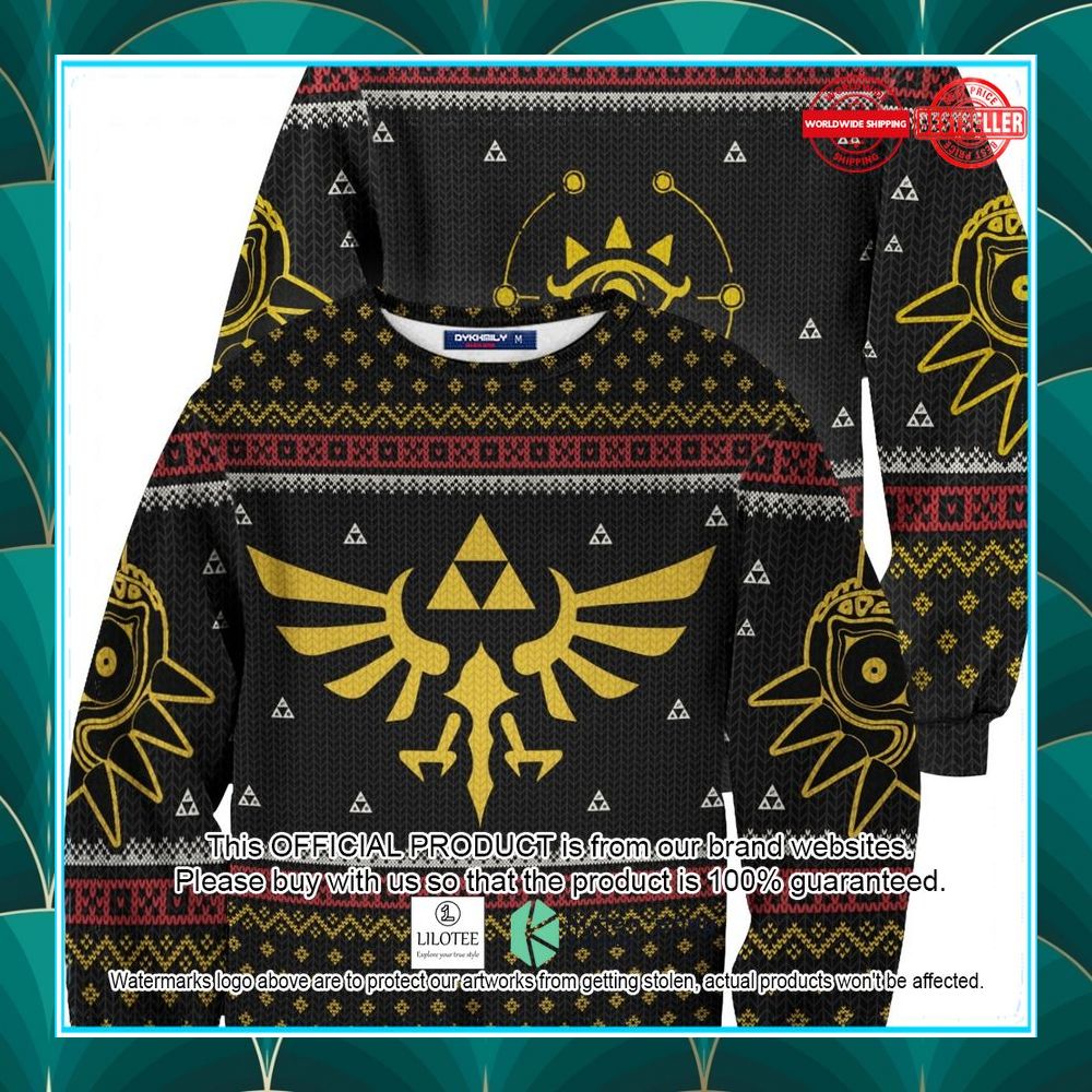 legend of zelda triforce christmas sweater 1 32