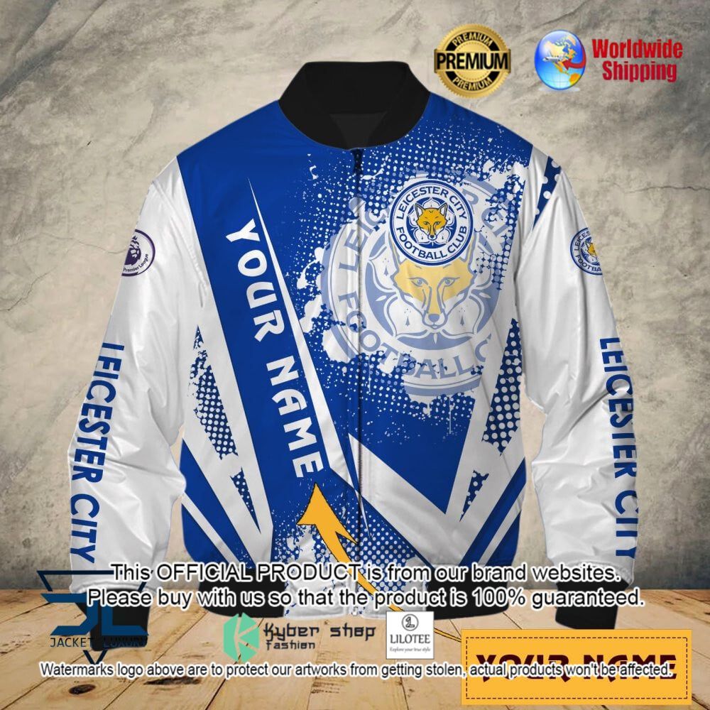 leicester city fc custom name 3d puffer down jacket bomber jacket 2 561