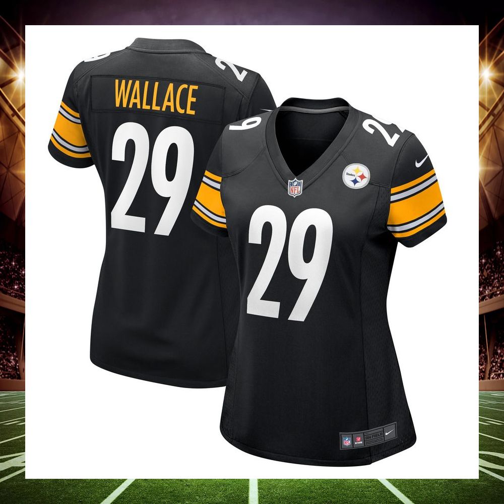 levi wallace pittsburgh steelers black football jersey 1 755