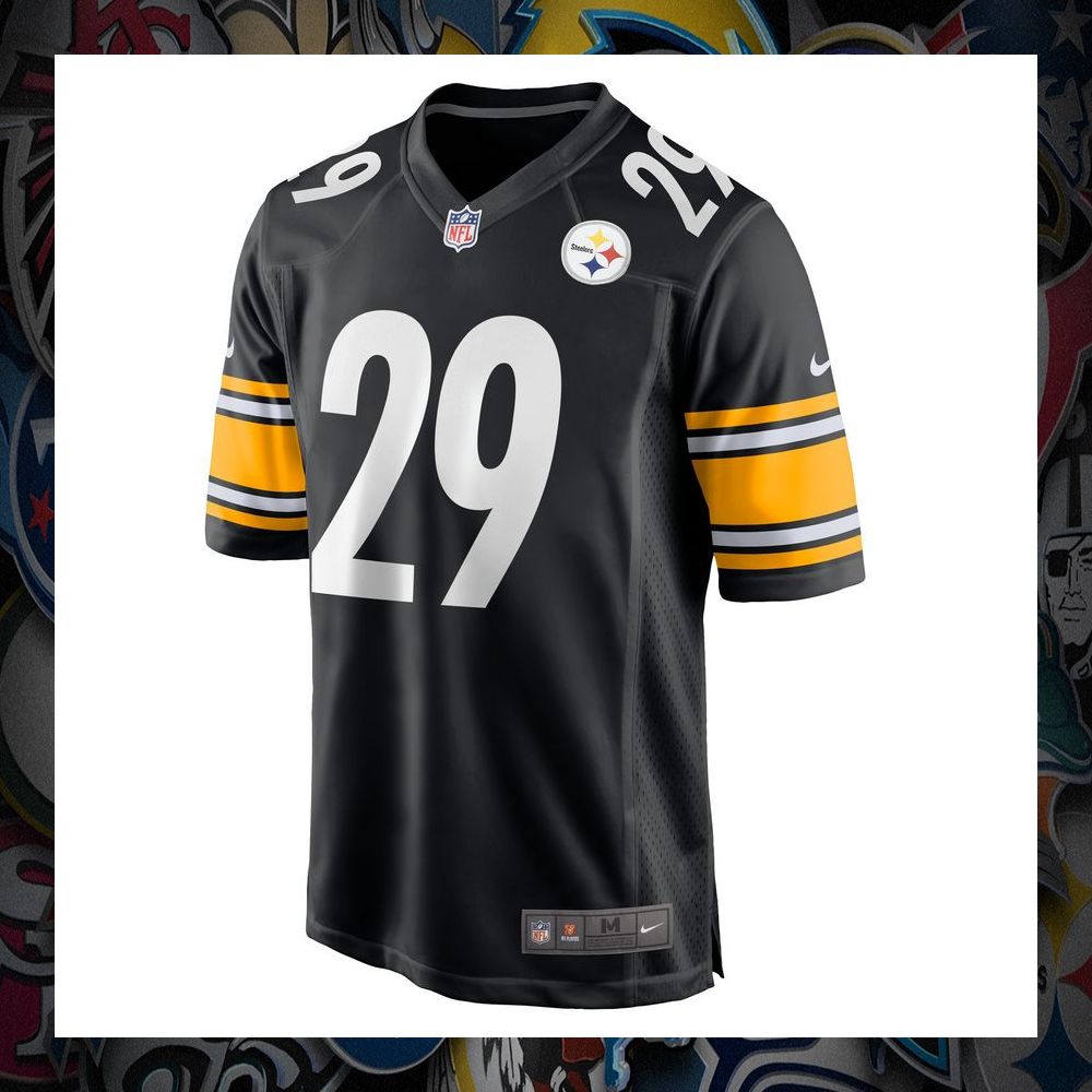 levi wallace pittsburgh steelers black football jersey 2 243