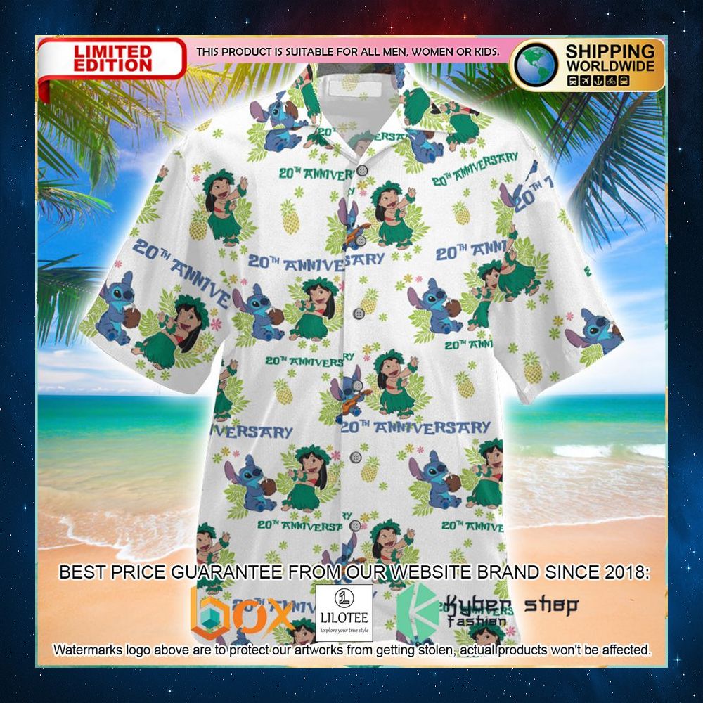 lilo stitch 20th anniversary hawaiian shirt 1 676