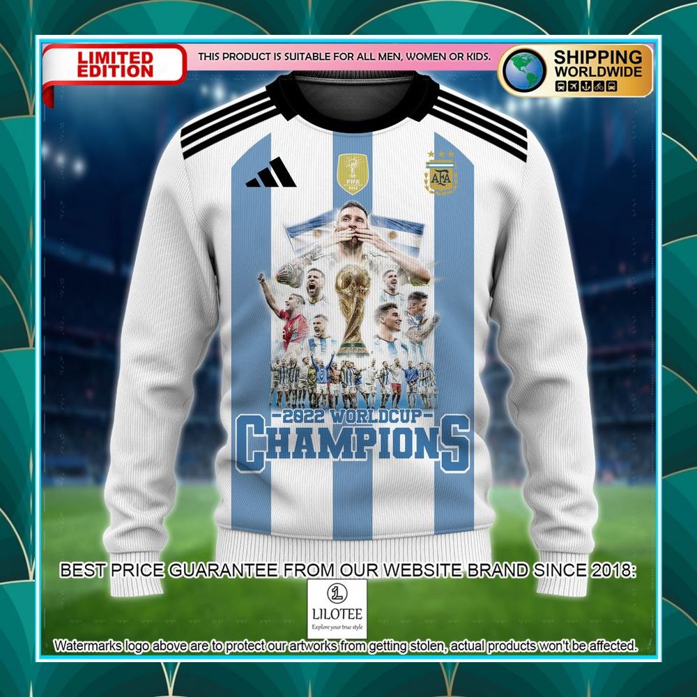 lionel messi argentina 2022 world cup champions shirt hoodie 2 844
