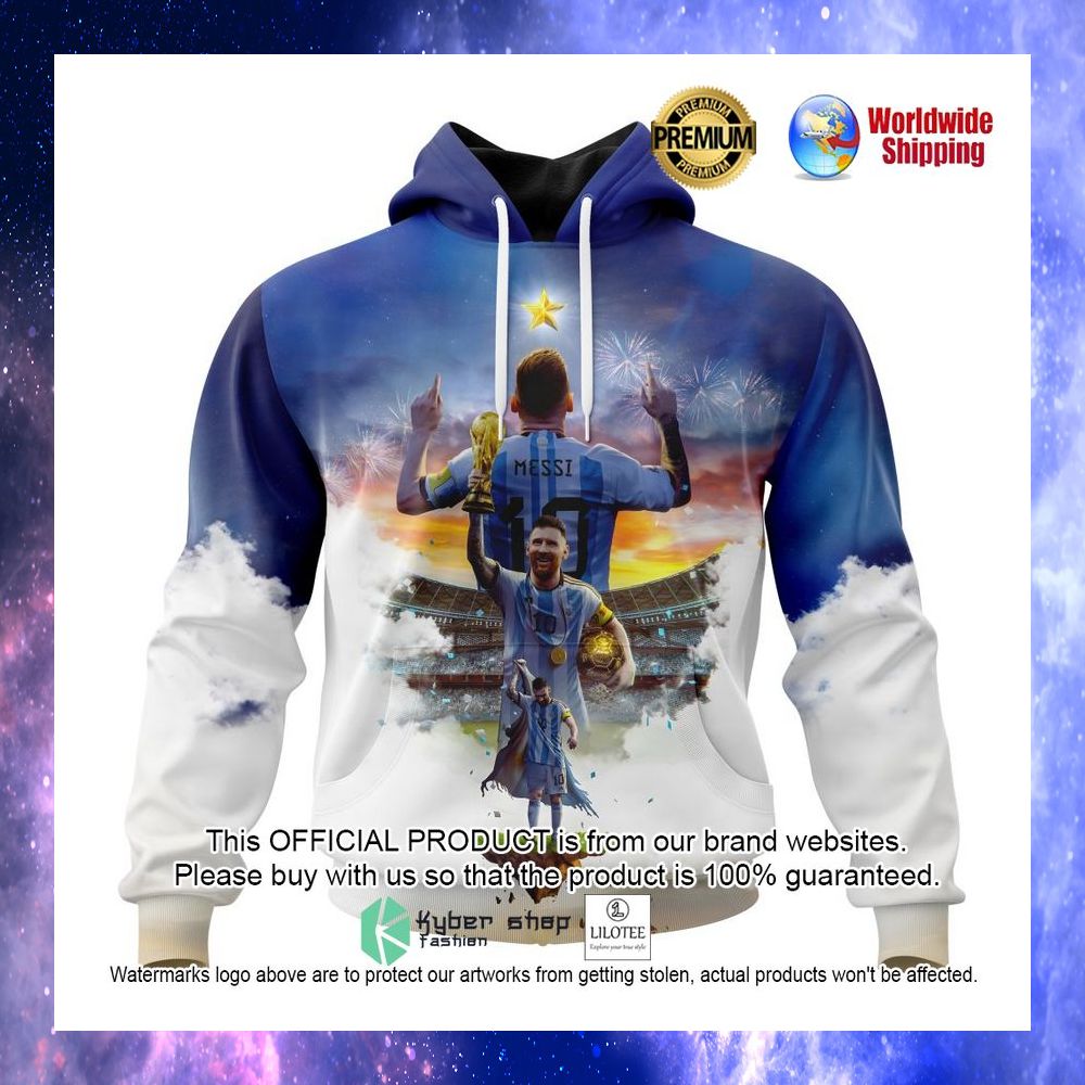 lionel messi argentina wins world cup 2022 3d hoodie shirt 1 525
