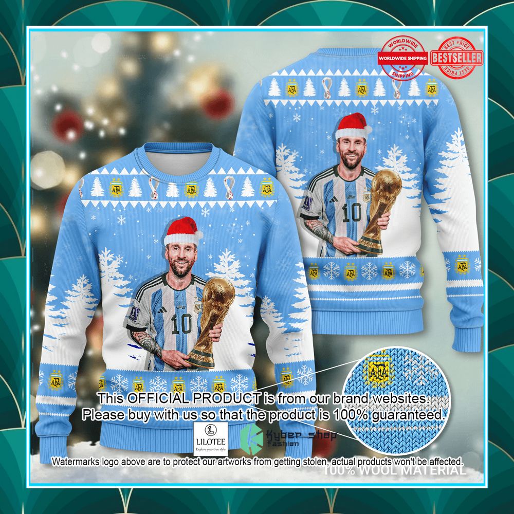 lionel messi santa christmas sweater 1 737