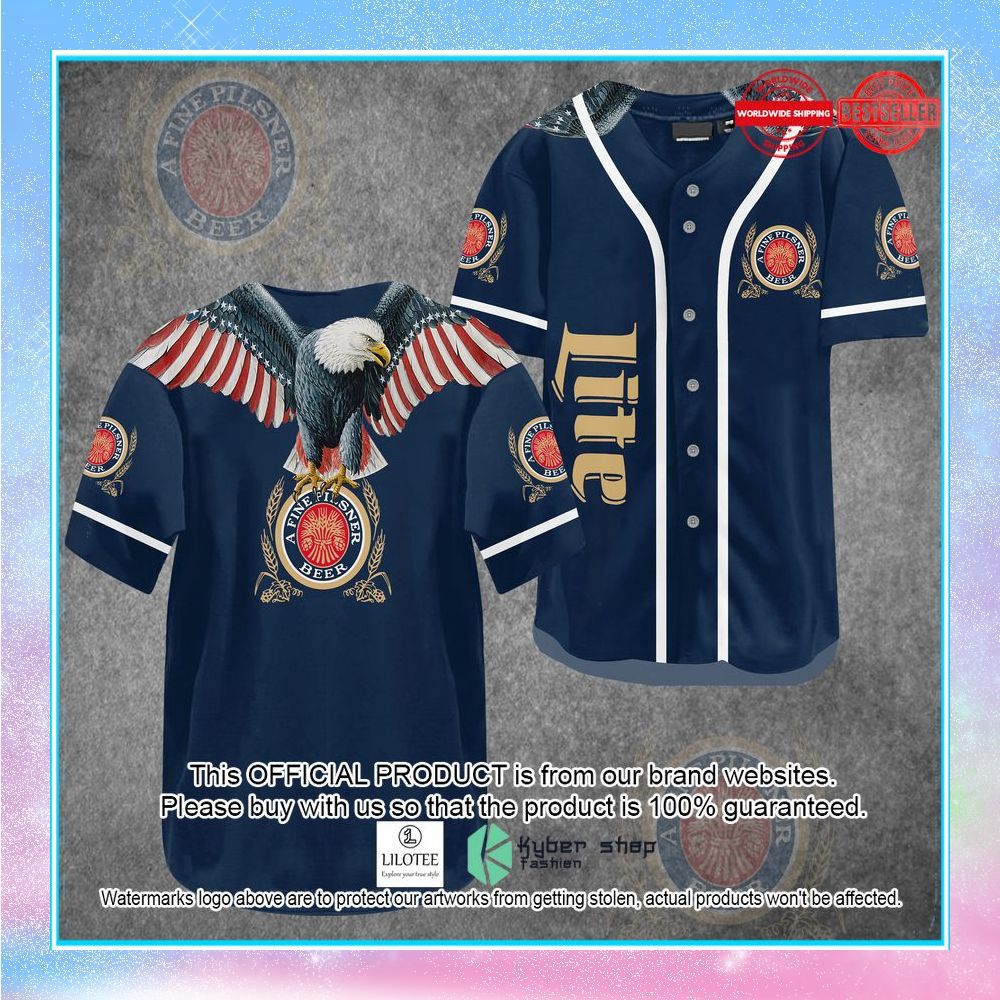 lite beer eagle baseball jersey 1 252