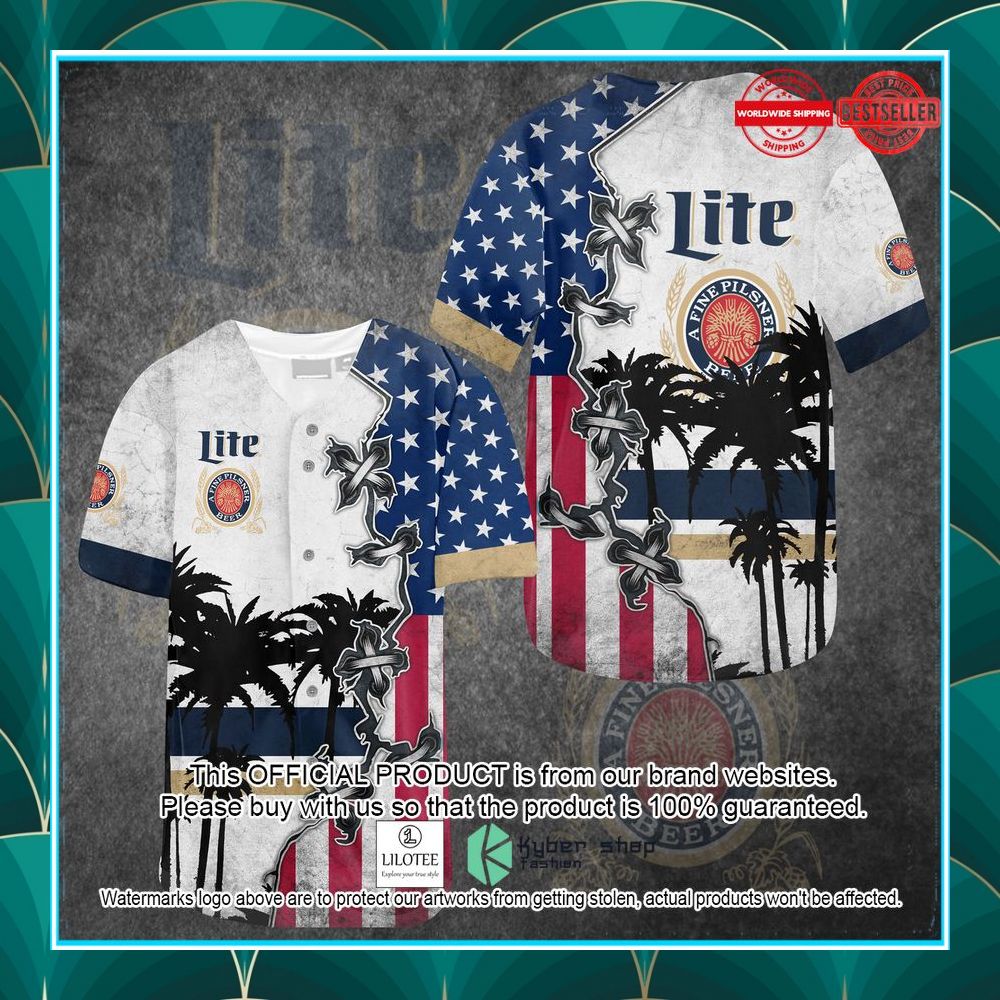 lite beer united states flag baseball jersey 1 346