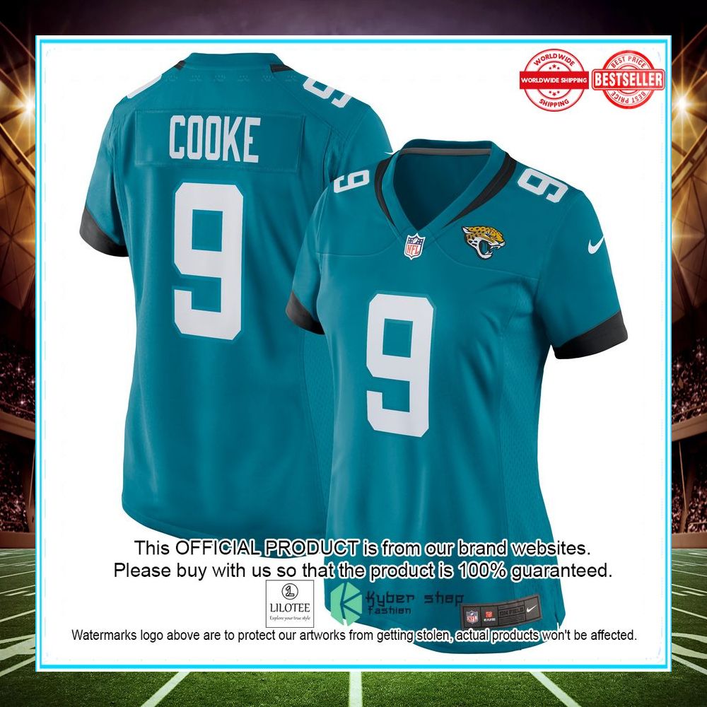 logan cooke jacksonville jaguars teal football jersey 1 623