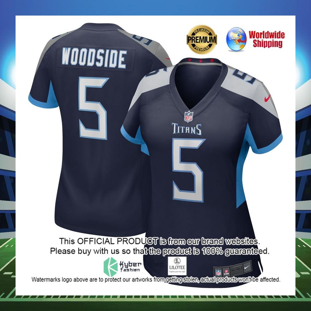 logan woodside tennessee titans nike womens game navy football jersey 1 226