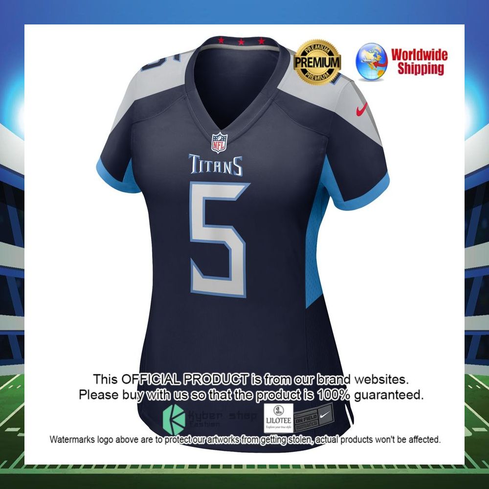 logan woodside tennessee titans nike womens game navy football jersey 2 355