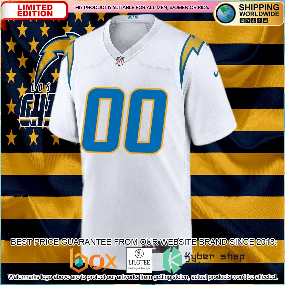 los angeles chargers nike custom white football jersey 2 210