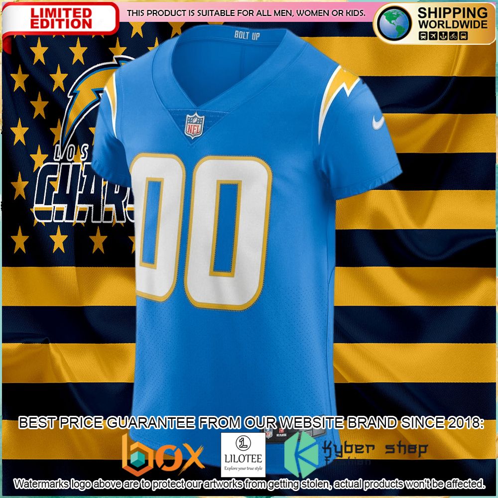 los angeles chargers nike vapor elite custom powder blue football jersey 2 717