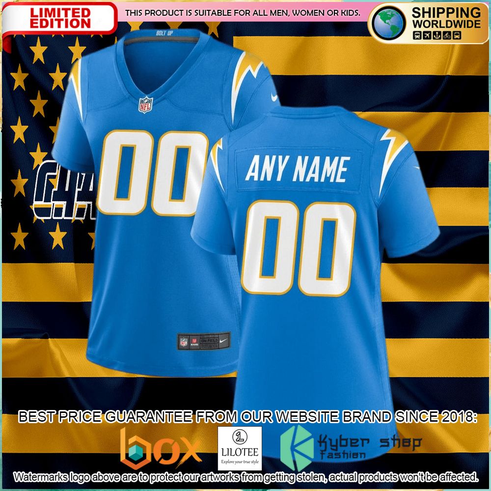 los angeles chargers nike womens custom powder blue football jersey 1 377
