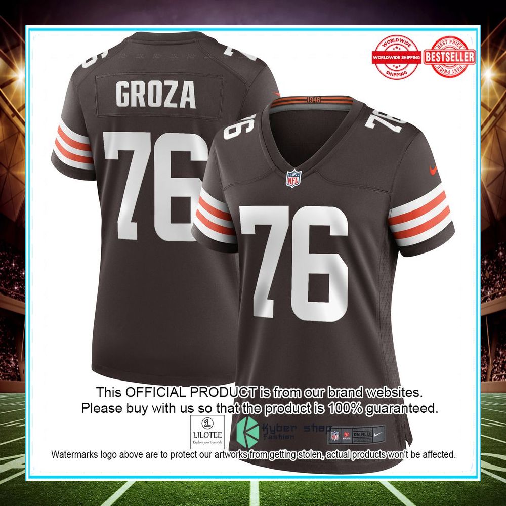 lou groza cleveland browns nike retired brown football jersey 1 989