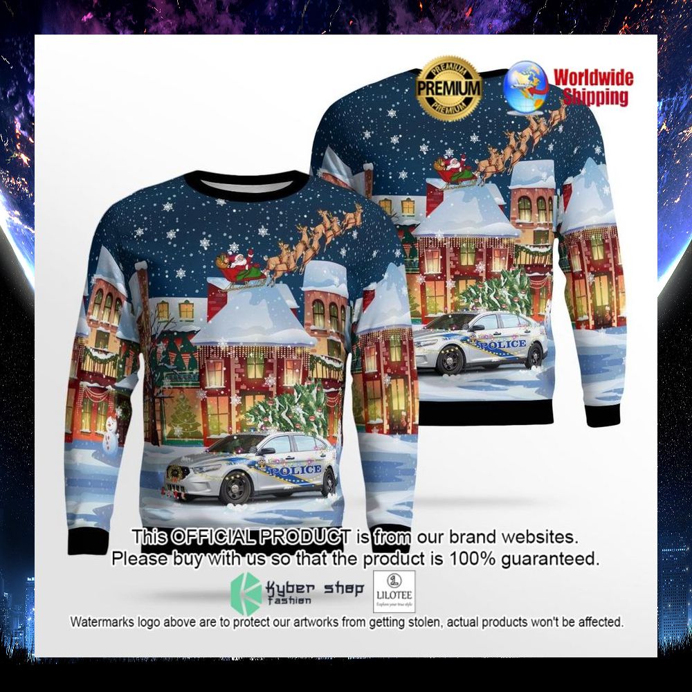 louisville metro police ford taurus police car with santa ugly sweater 1 560