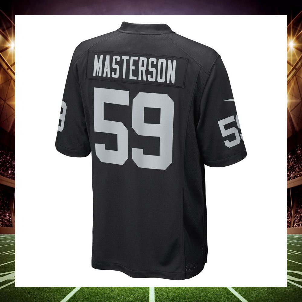 luke masterson las vegas raiders black football jersey 3 953