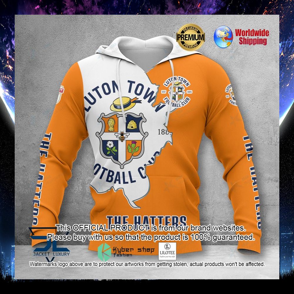 luton town f c orange white 3d hoodie shirt 1 401