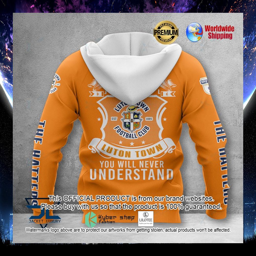 luton town f c the hatters 3d hoodie shirt 2 734