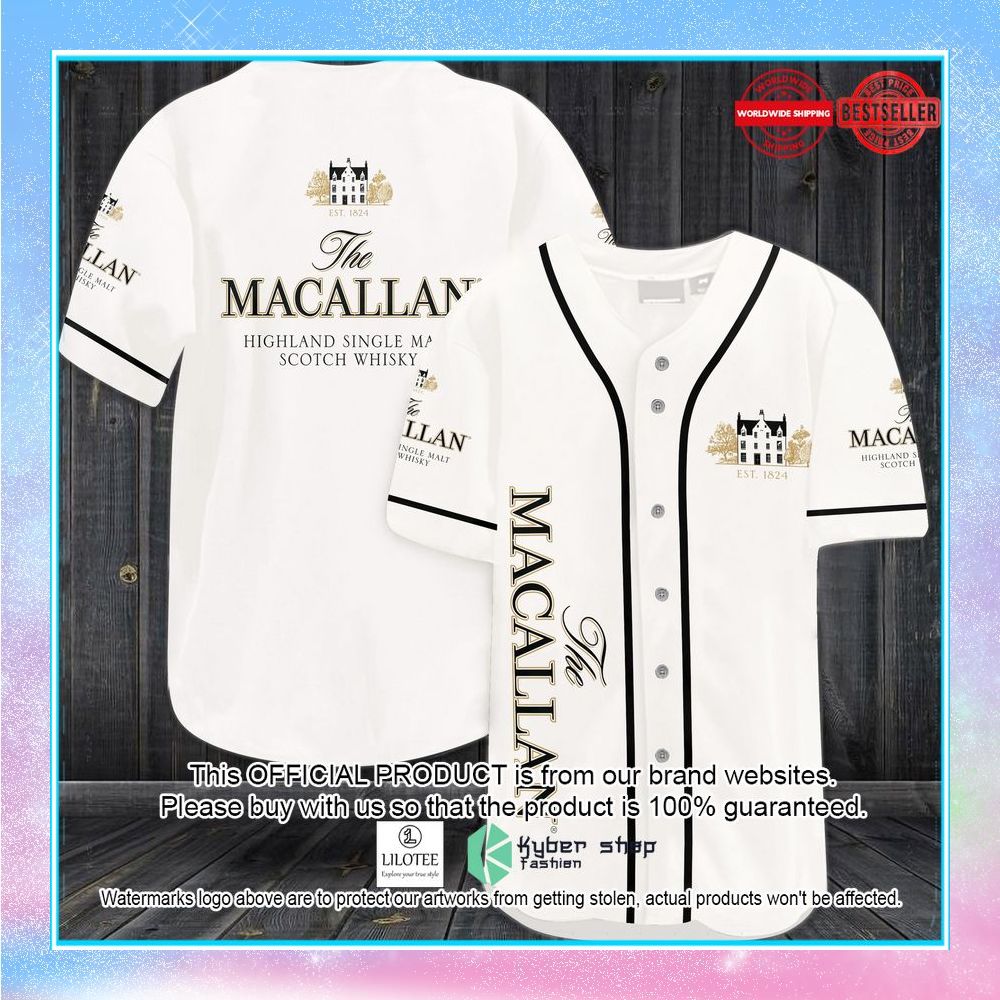 macallan white baseball jersey 1 932