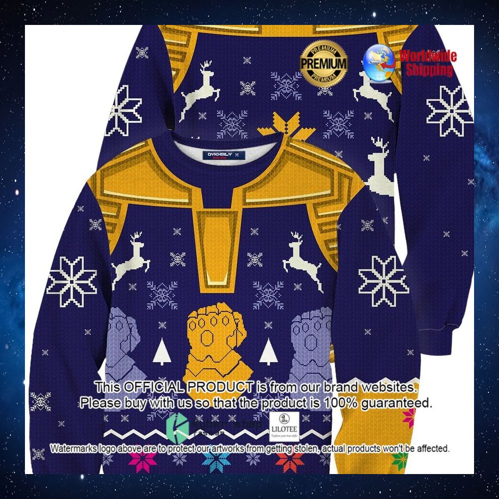 mad titan thanos marvel infinity gauntlets christmas sweater 1 801