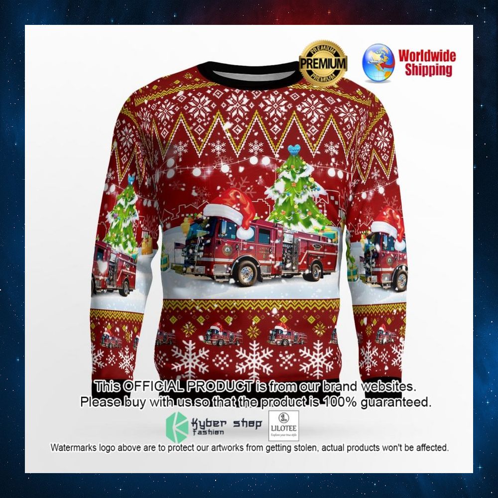 madison wisconsin city of madison fire department santa hat sweater 2 976