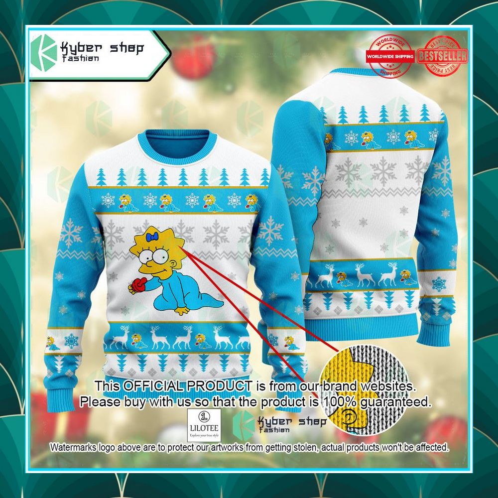 maggie simpson the simpsons ugly sweater 1 136