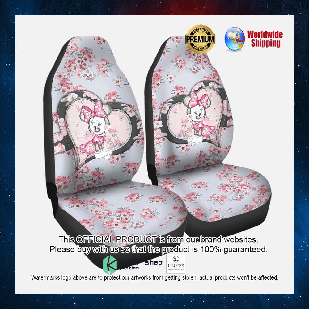 magic pink flower disney minnie mouse car seat covers 2 166