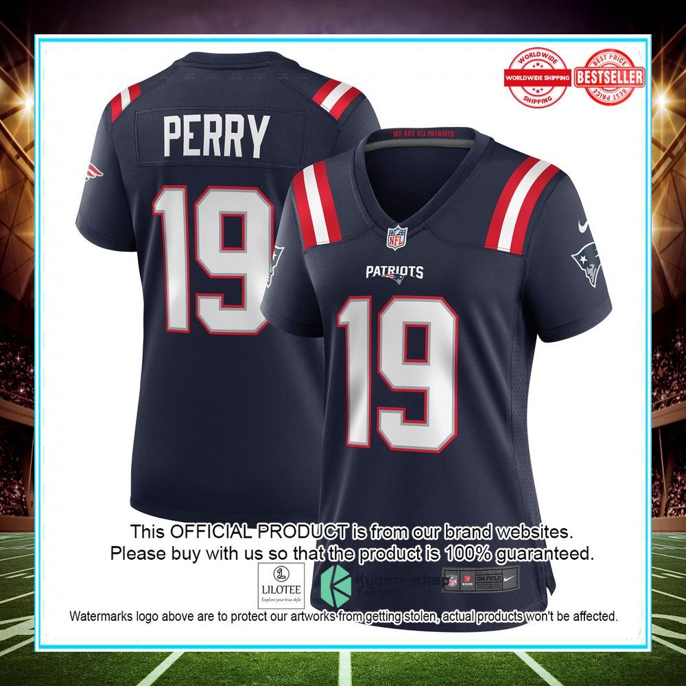 malcolm perry new england patriots nike navy football jersey 1 445