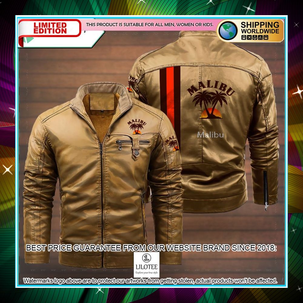 malibu leather jacket fleece jacket 3 696