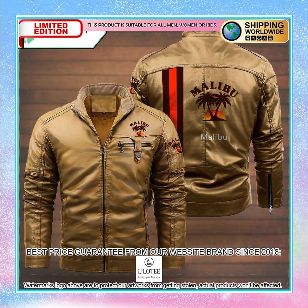 malibu leather jacket fleece jacket 3 746