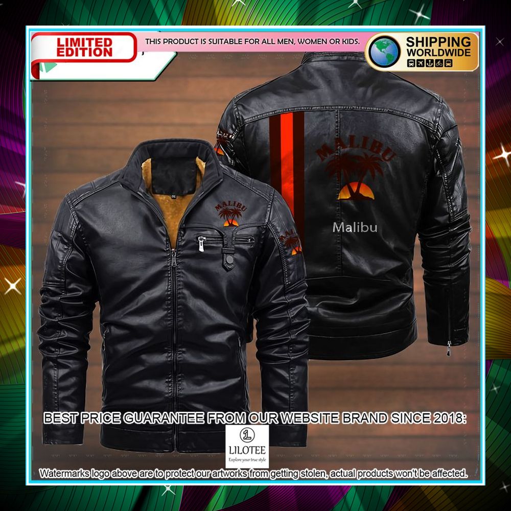 malibu leather jacket fleece jacket 4 472