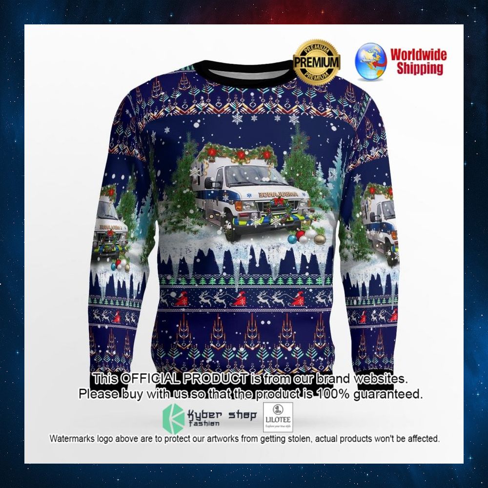 manville first aid and rescue squad manville new jersey christmas sweater 2 943